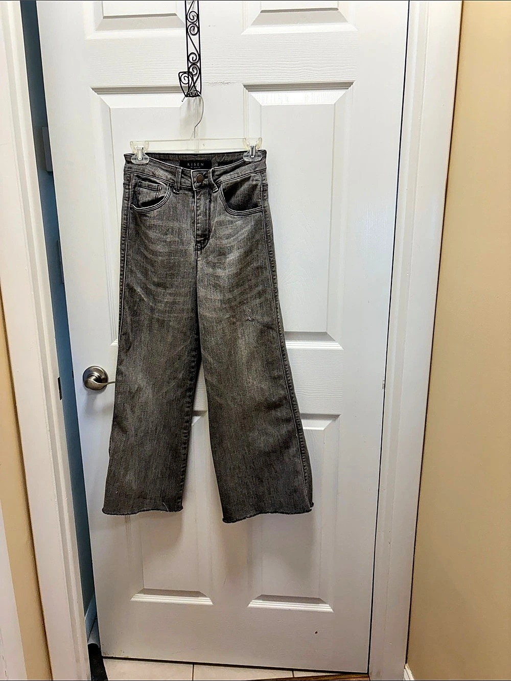 Risen Wide Leg Jeans Gray Jeans Size Small Like New